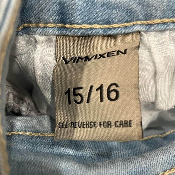 DENIM FISH NET STYLE JEANS - Picture 6 of 8